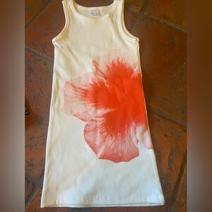 Zara girls Flower Ribbed dress